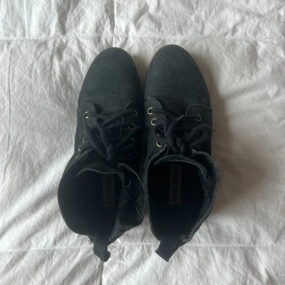 Steve Madden Black Boots 7.5